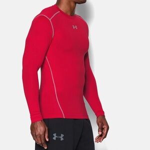 UA HeatGear Long Sleeve Compression Shirt Fitted Athletic Training Performance